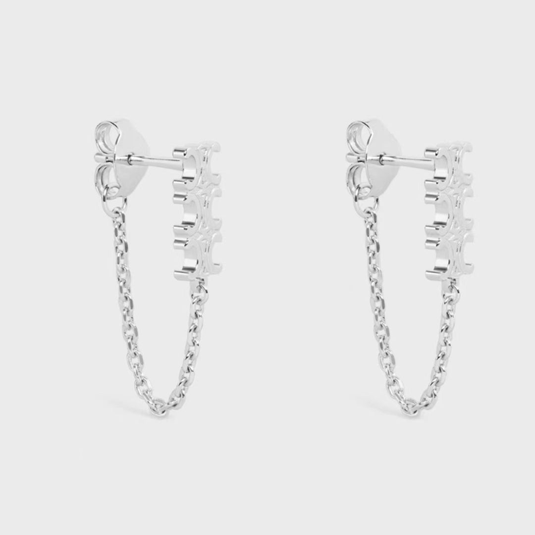 Celine Chain 18K Gold Earrings