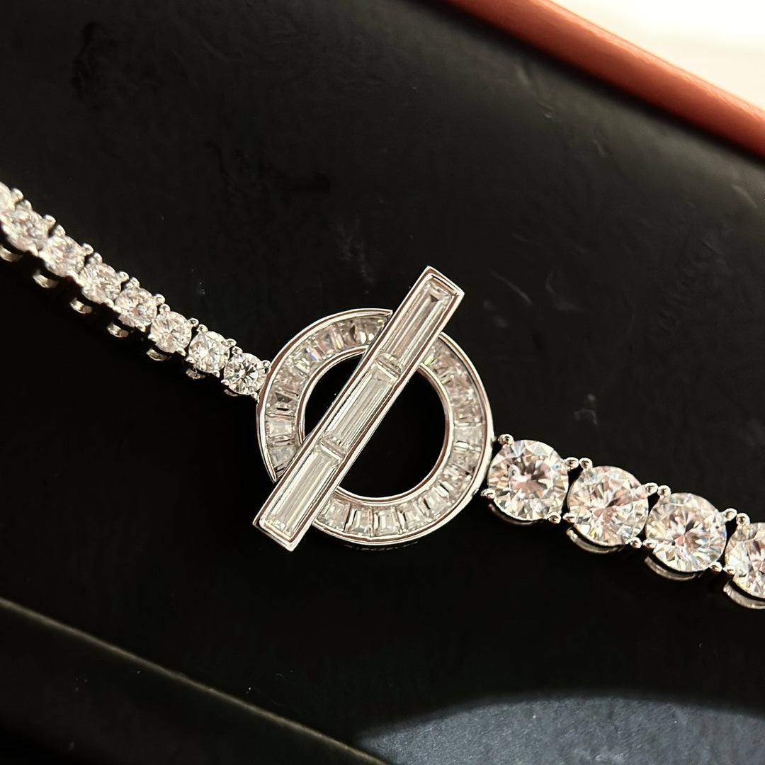 Hermes Finesse Link Diamond 18K Gold Bracelet