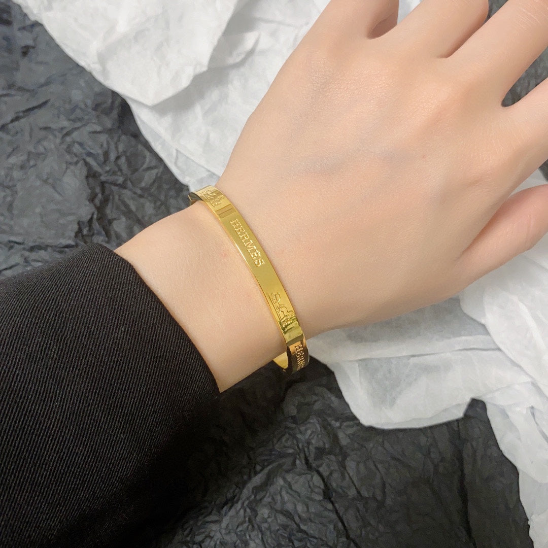 Hermes 18K Gold Bracelet