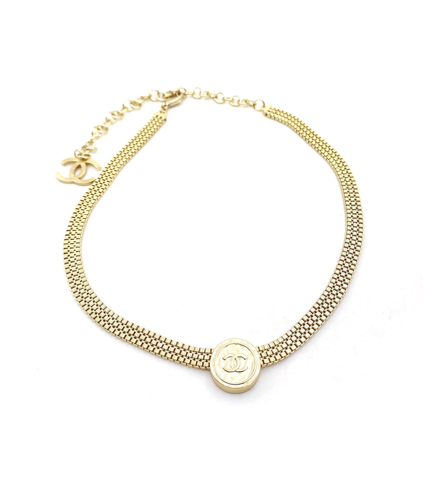 Chanel Choker Chain 18K Gold Necklace