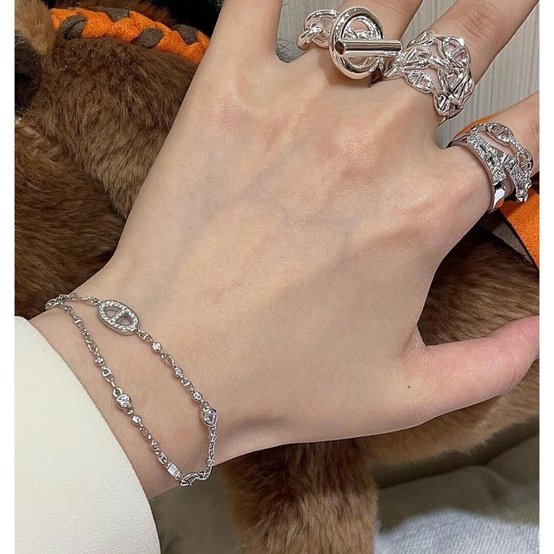 Hermes Farandole Diamond 18K Gold Bracelet