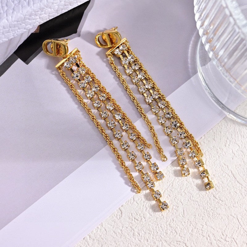 Dior Sparkle 18K Gold Earrings