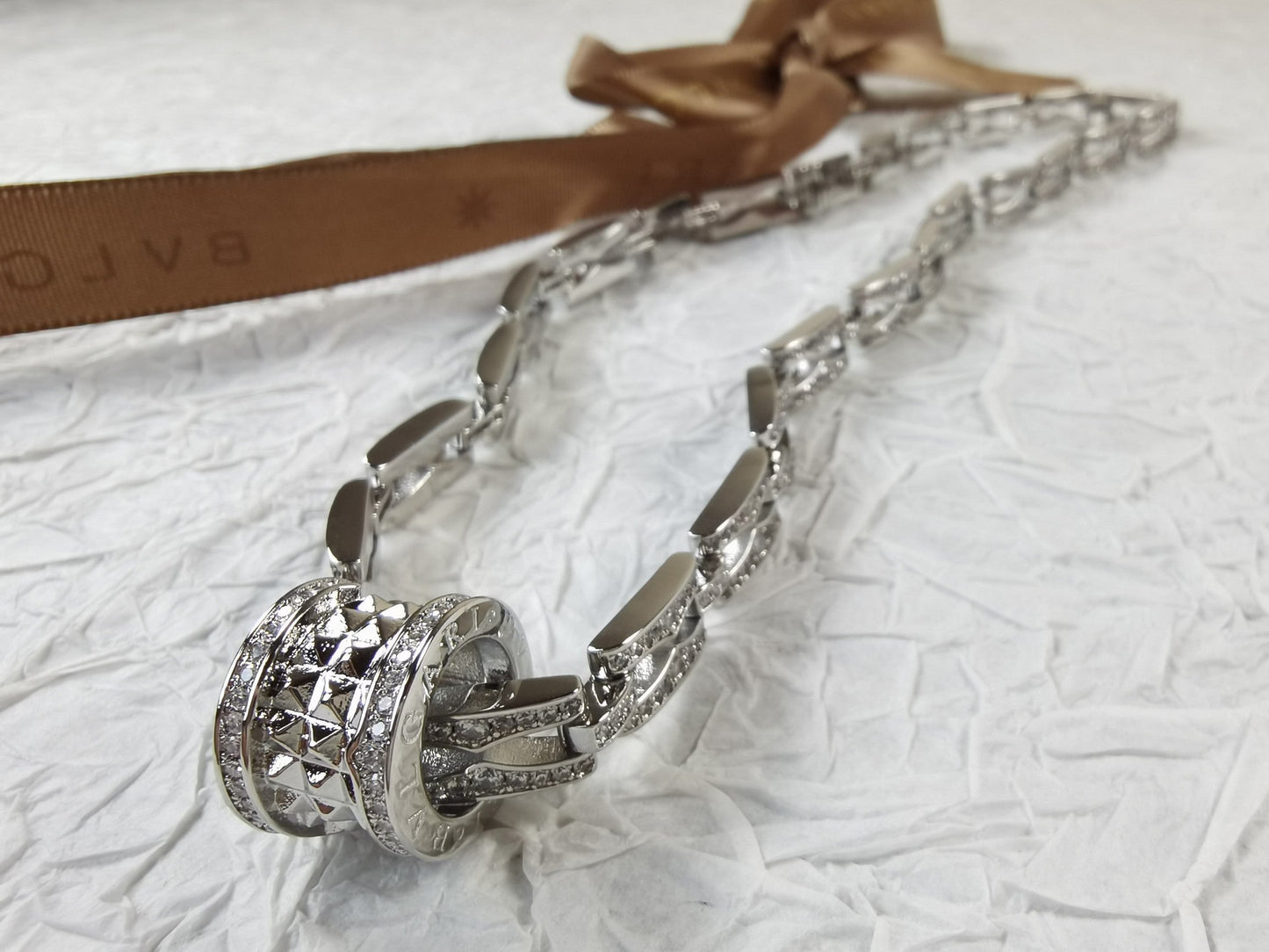 B.zero1 Diamonds Chain Link 18K Gold Necklace