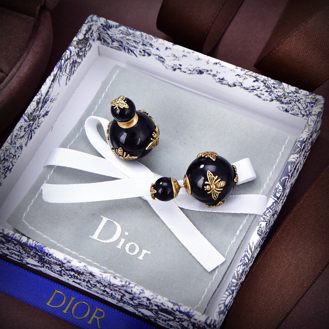 Dior Tribales Black 18K Gold Earrings