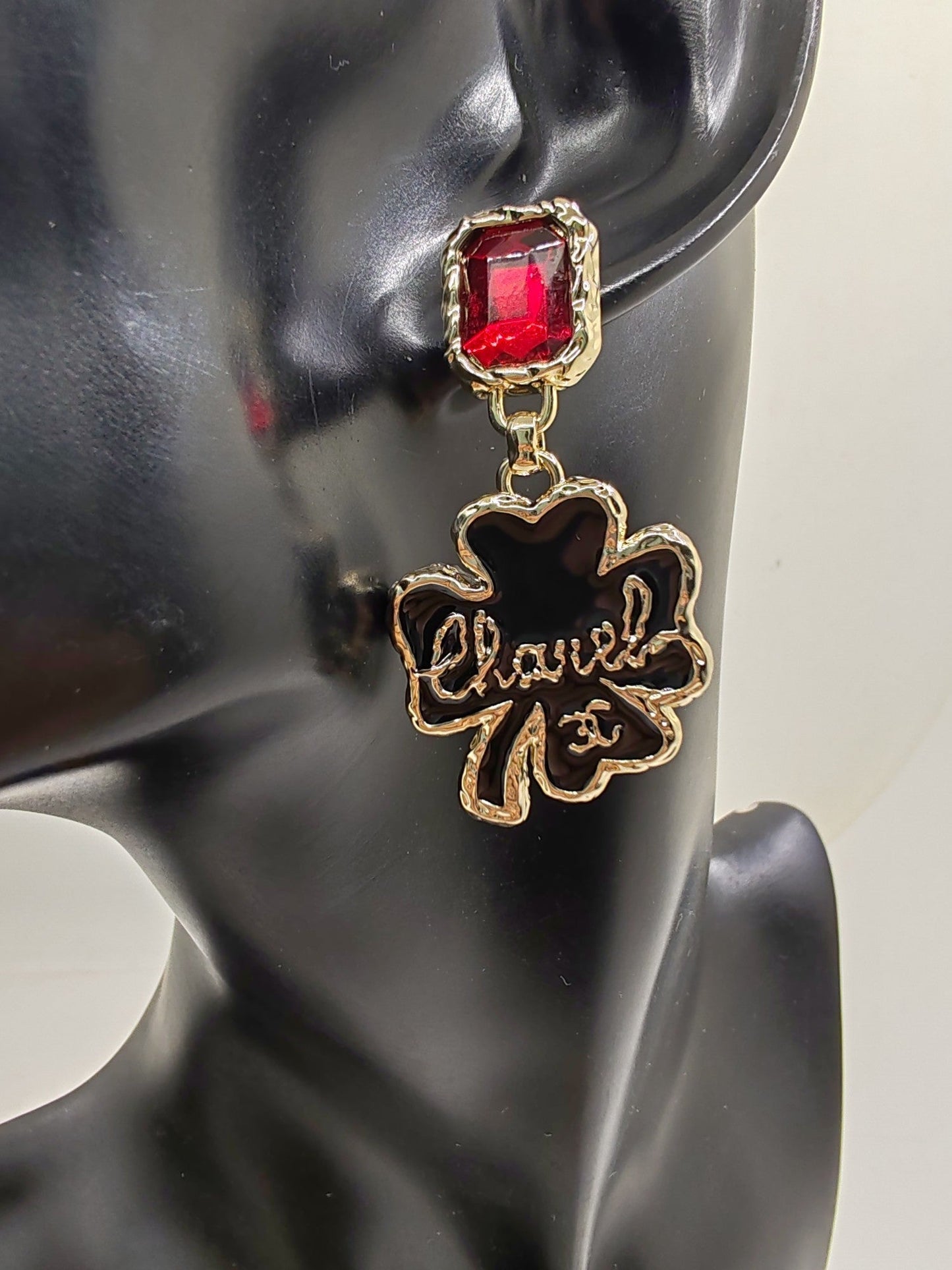 Chanel Heart 18K Gold Earrings