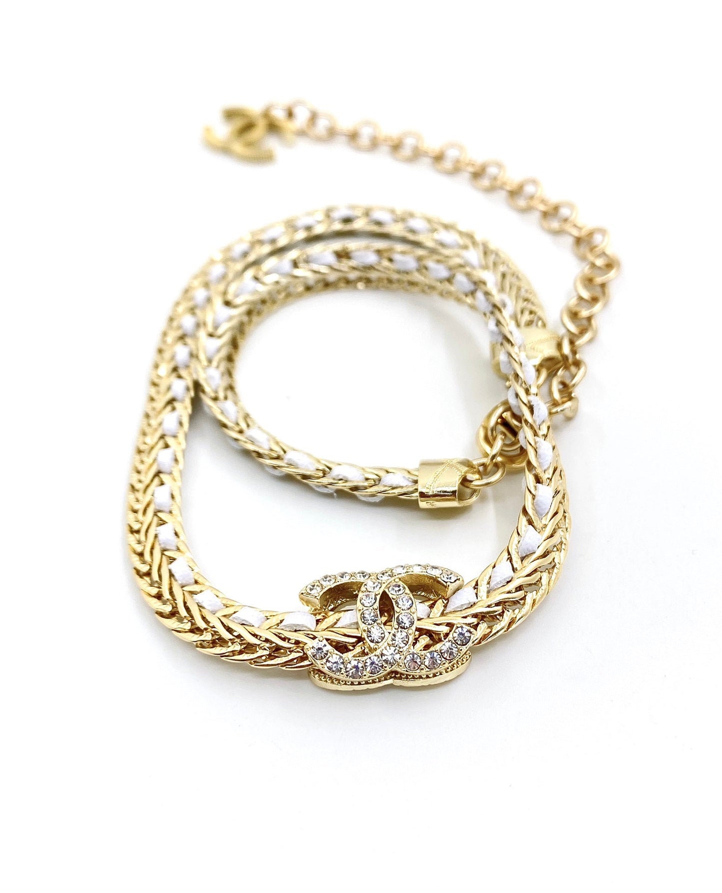 Chanel Diamonds Choker 18K Gold Necklace
