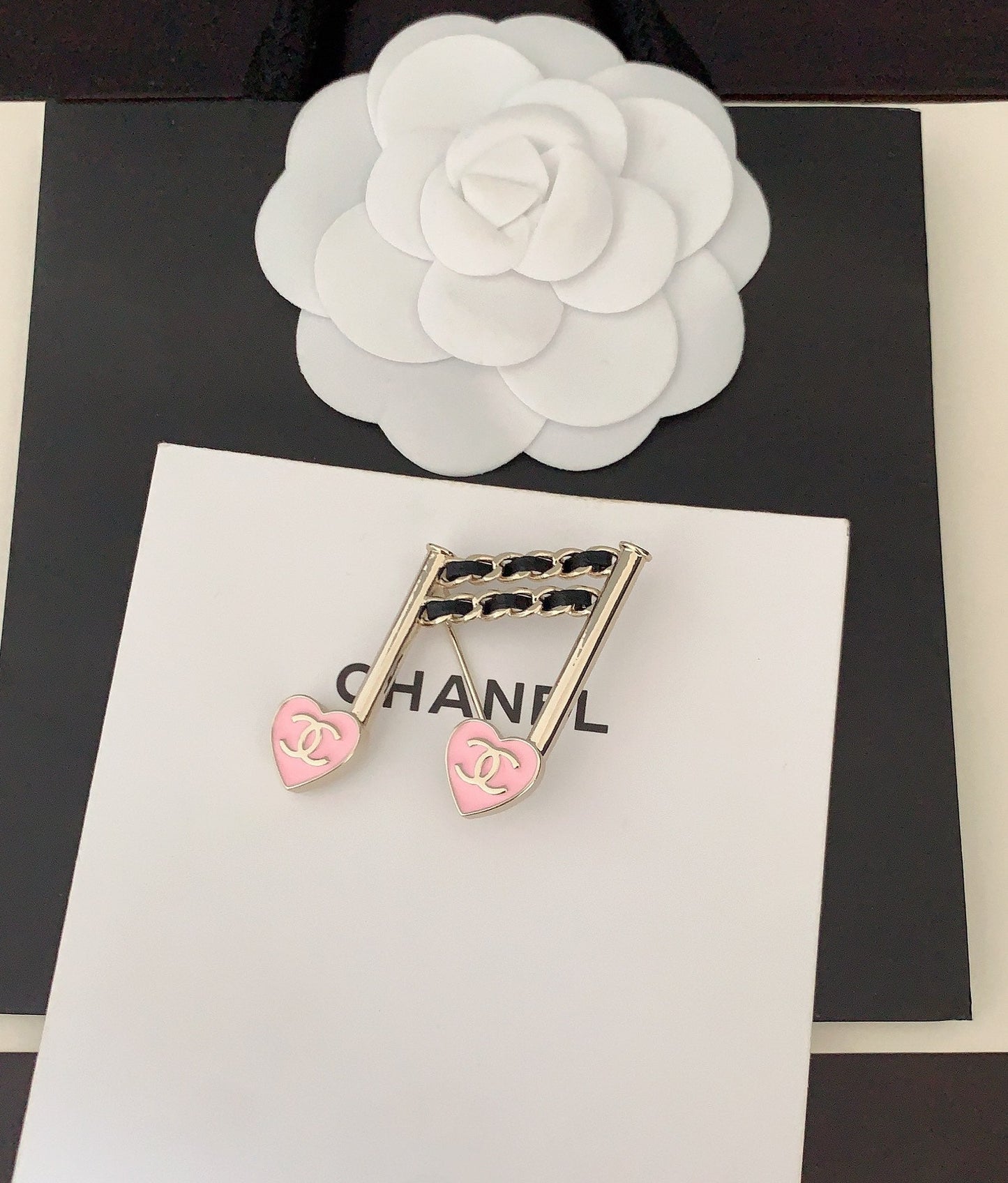 Chanel Music Symbol 18K Gold Brooch
