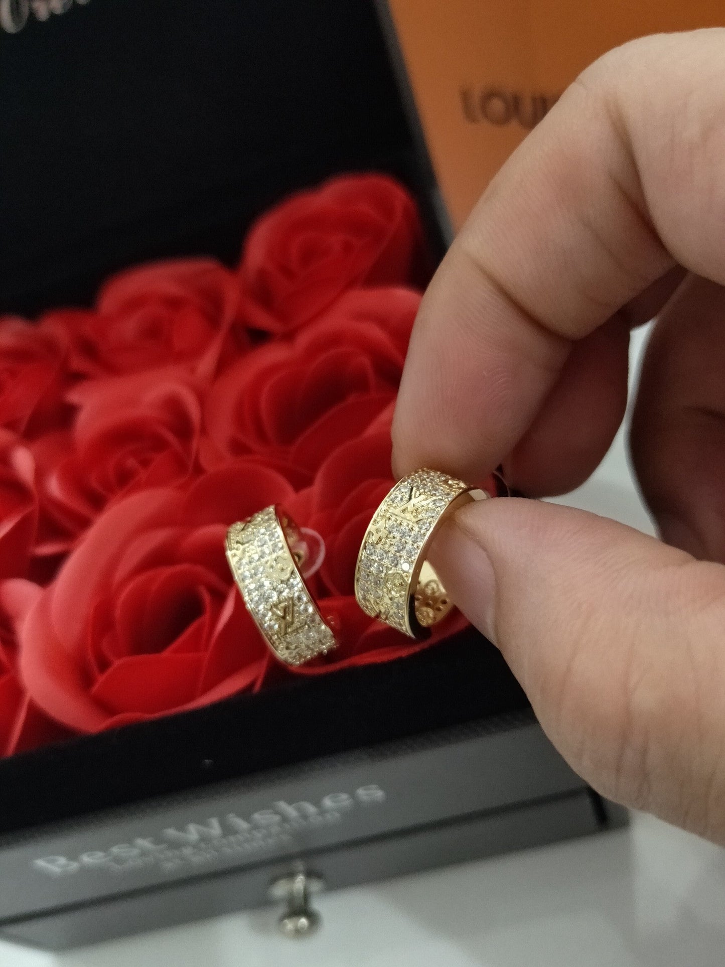 Louis Vuitton Circle 18K Gold Earrings
