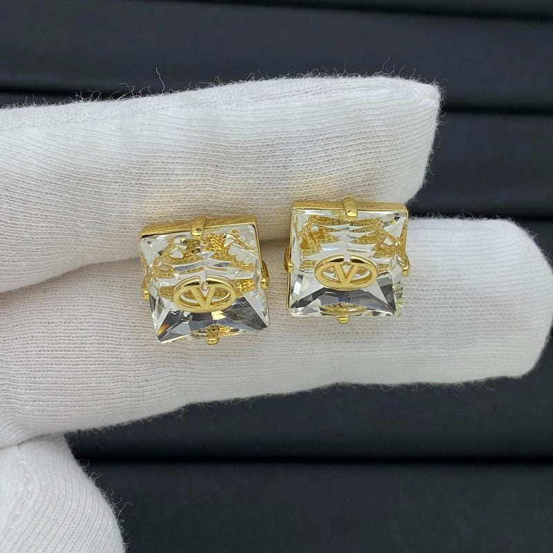 Valentino Valentino Color Crystal 18K Gold Earrings