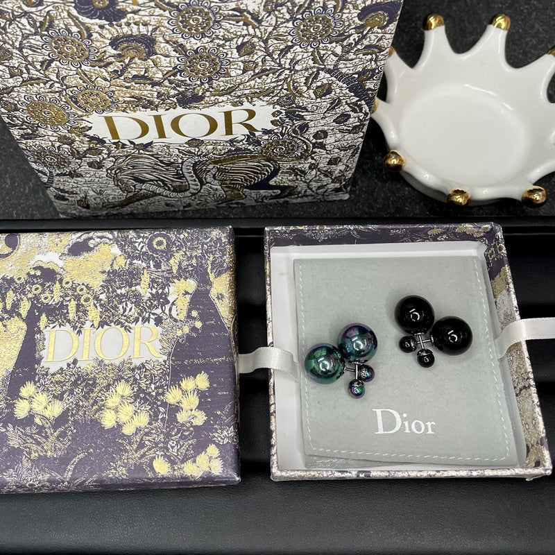 Dior Black Tribales 18K Gold Earrings