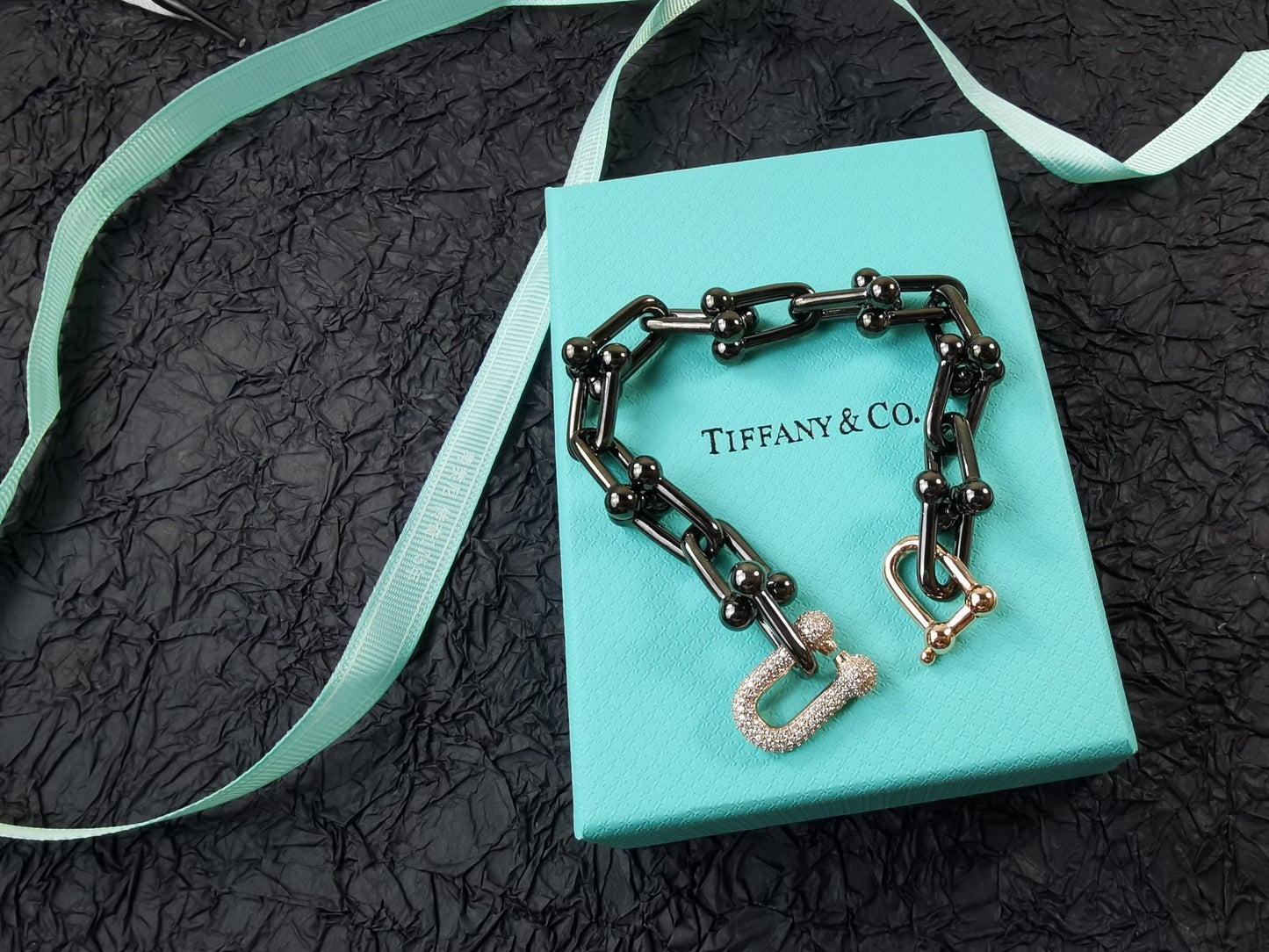 Tiffany HardWear Titanium 18K Gold Bracelet