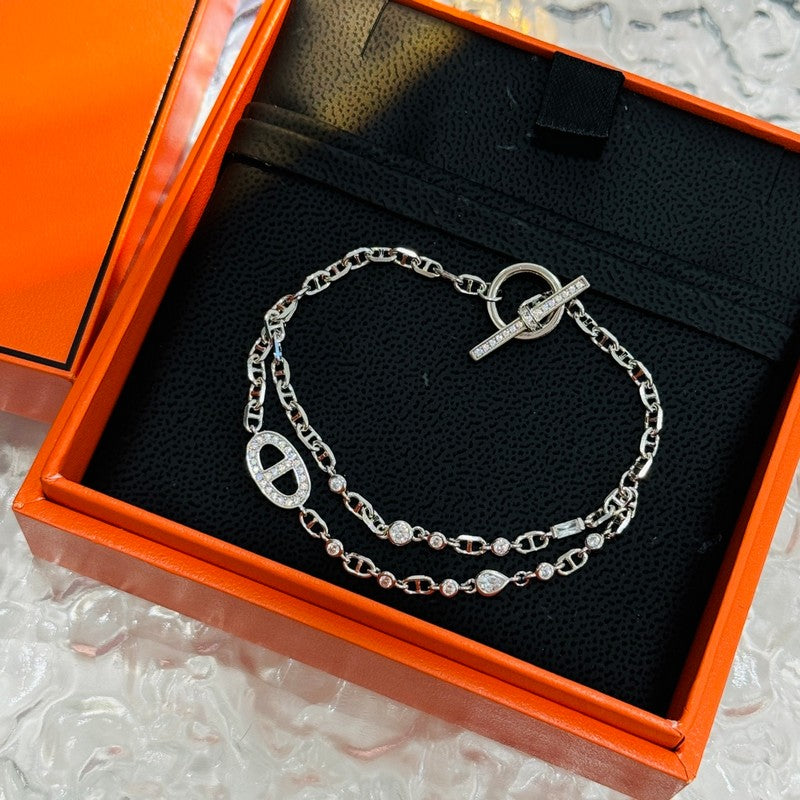 Hermes Farandole Diamond 18K Gold Bracelet