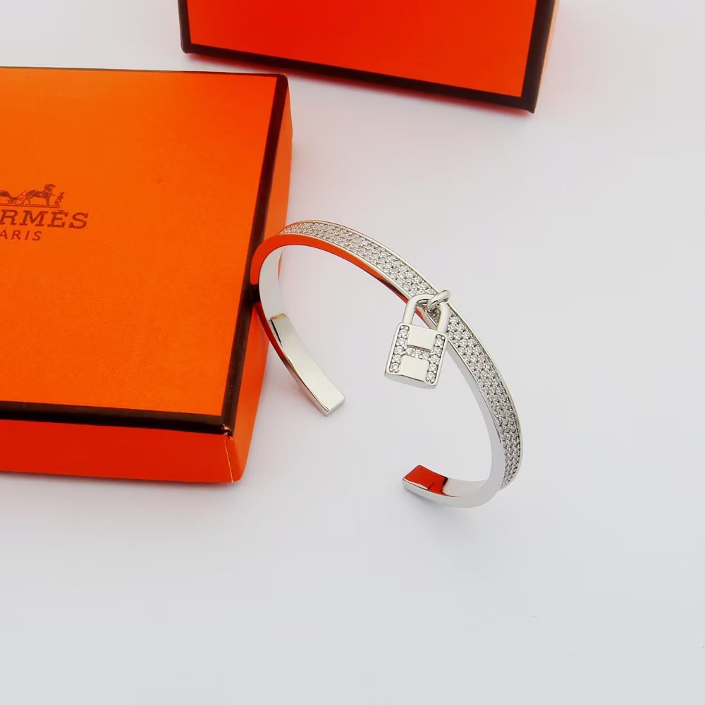 Hermes Kelly Lock Vintage Hermes 18K Gold Bracelet