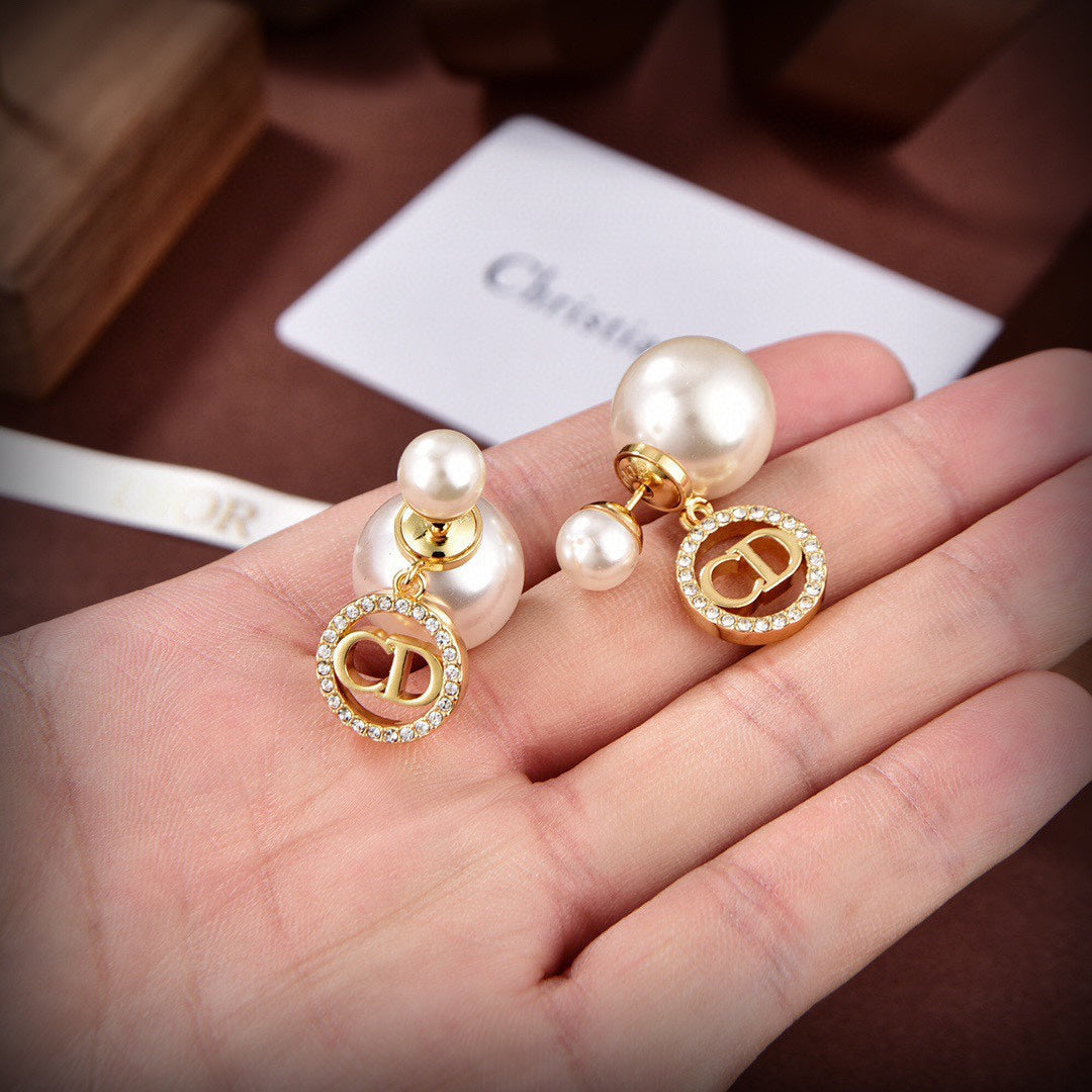 Dior Tribales Pearl 18K Gold Earrings