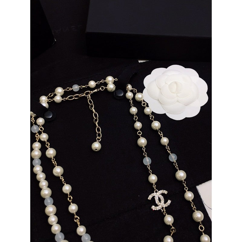 Chanel Long Pearl 18K Gold Necklace