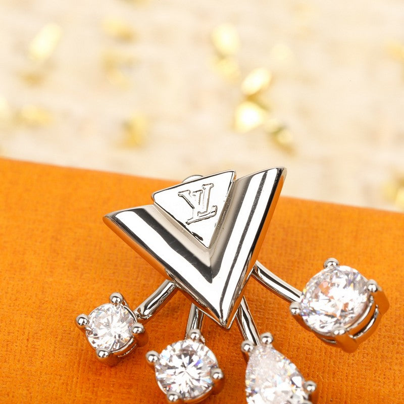 Louis Vuitton Diamomd 18K Gold Earrings