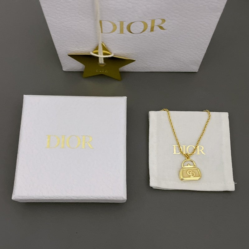 Dior Vintage Bag 18K Gold Necklace