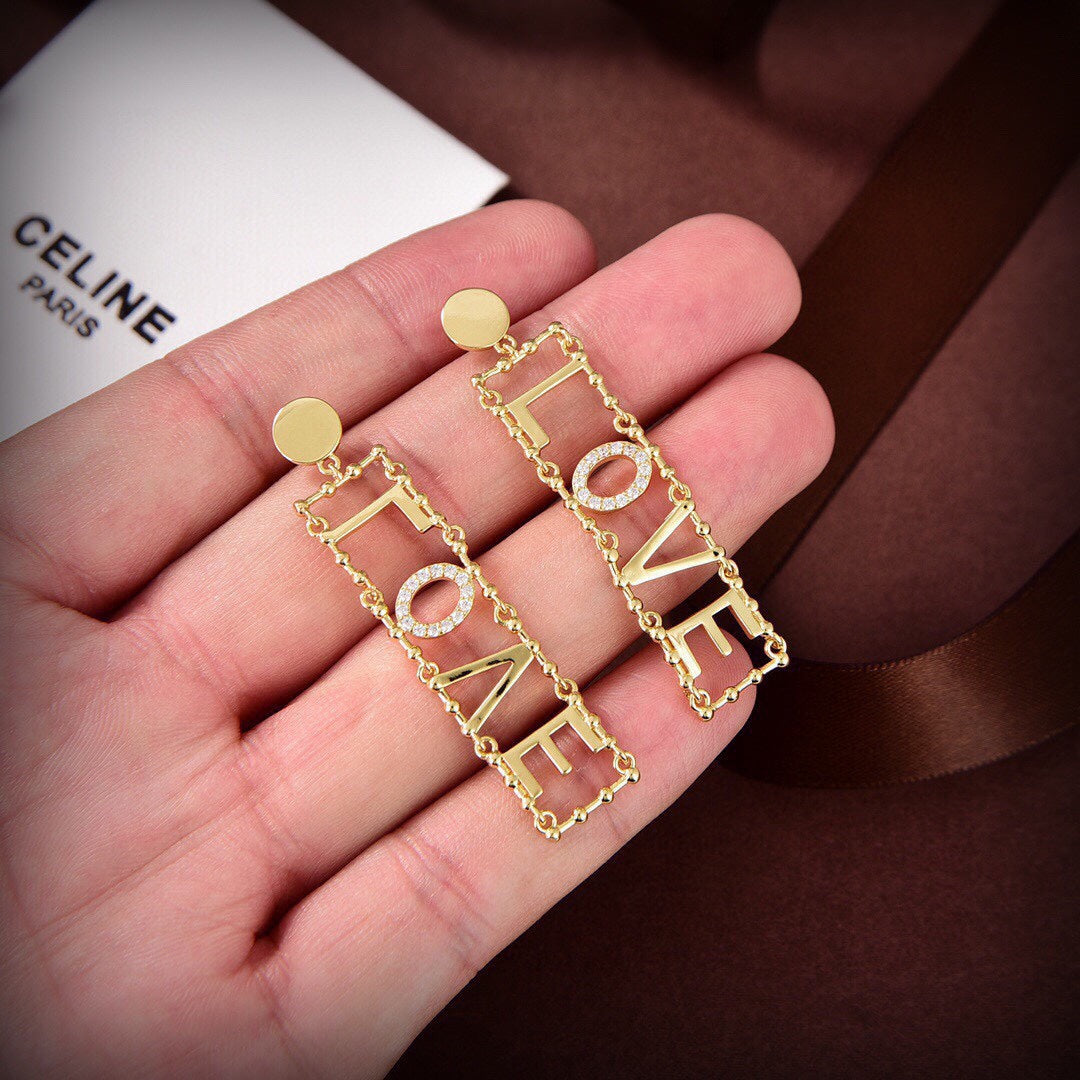 Celine LOVE Diamonds 18K Gold Earrings