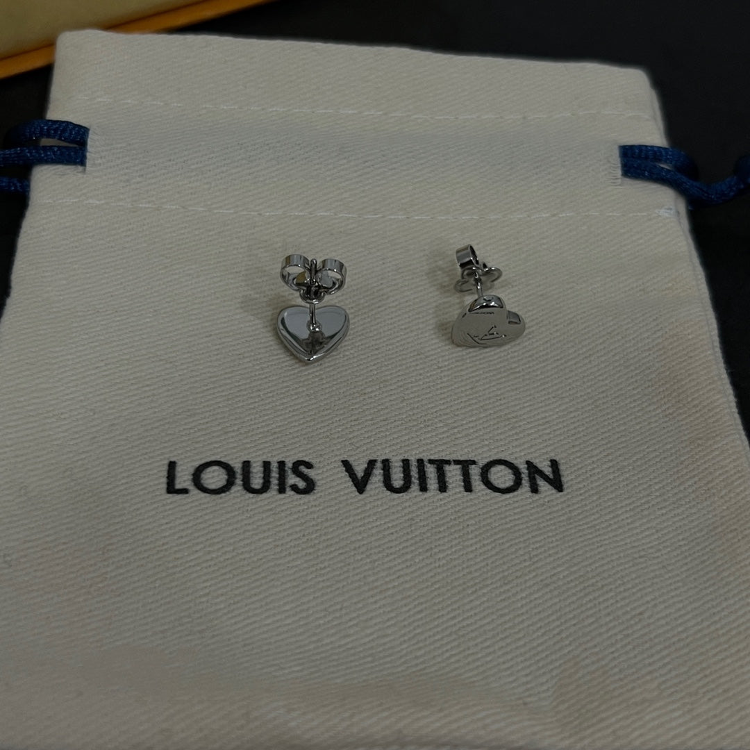 Louis Vuitton Heart 18K Gold Earrings