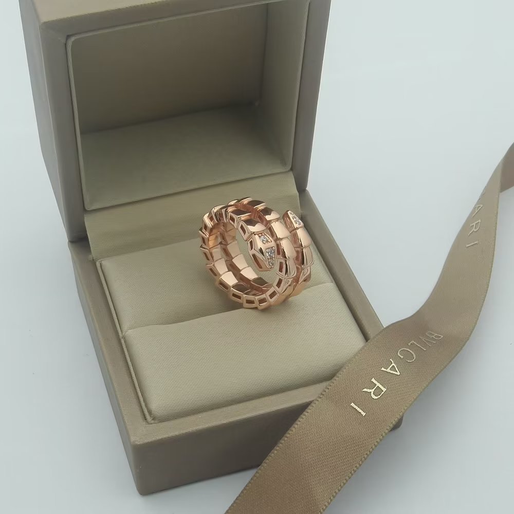 Bvlgari Serpenti Viper Demi Diamond 18K Gold Ring
