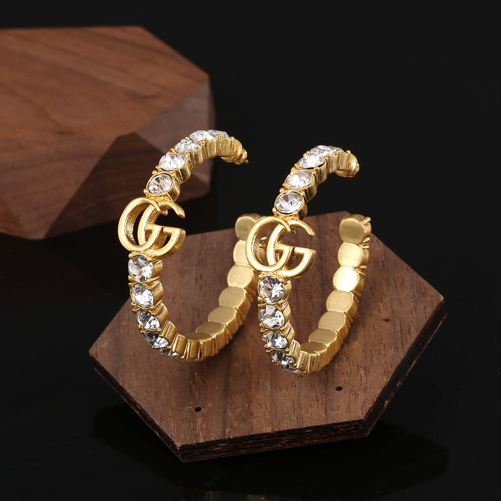 Gucci Double Circle 18K Gold Earrings