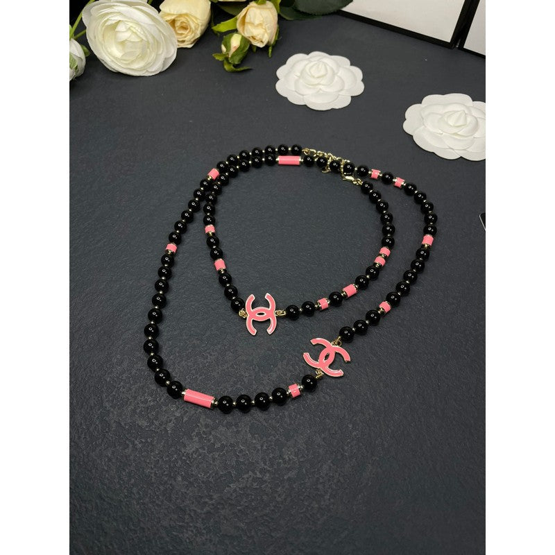 Chanel 24B Black Pearls 18K Gold Necklace