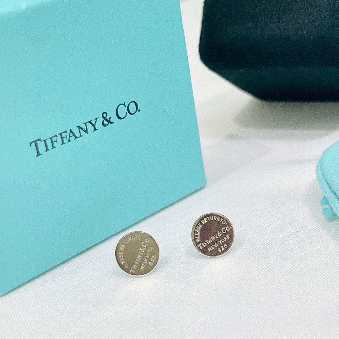 Tiffany Return to Circle Stud 18K Gold Earrings