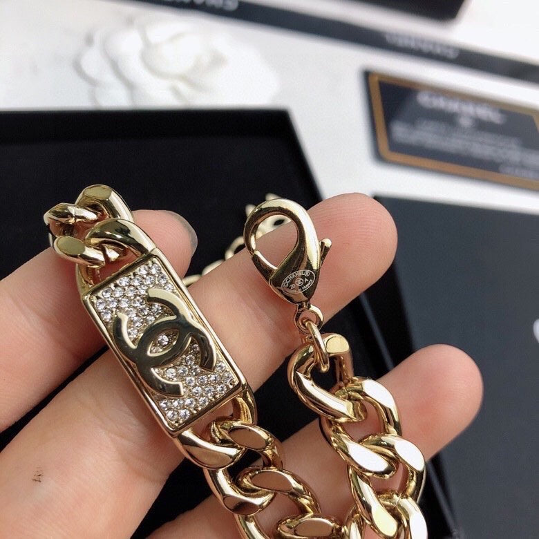 Chanel Diamonds Chain 18K Gold Necklace