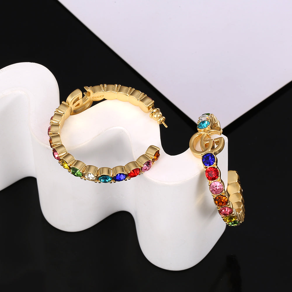 Gucci Double Circle 18K Gold Earrings