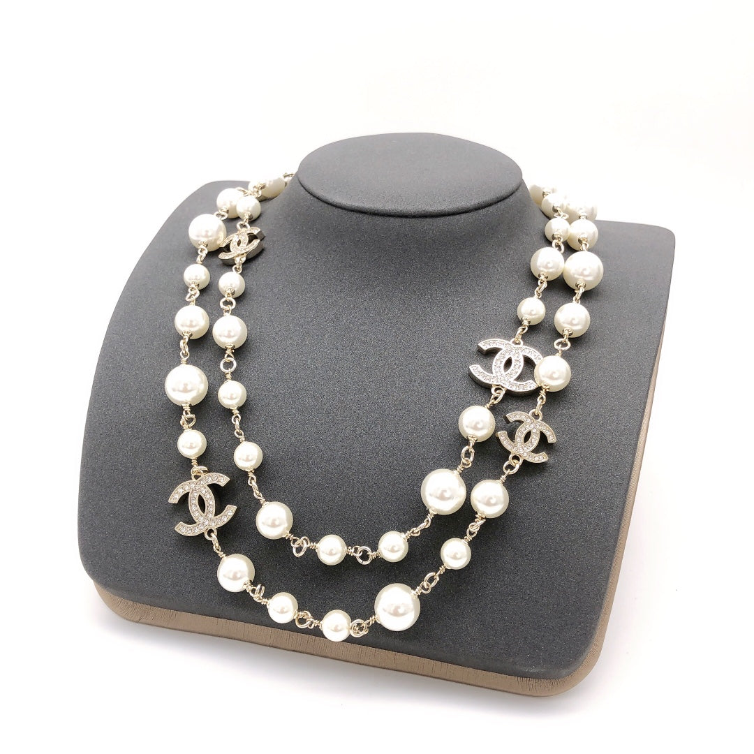Chanel Long Pearls 18K Gold Necklace