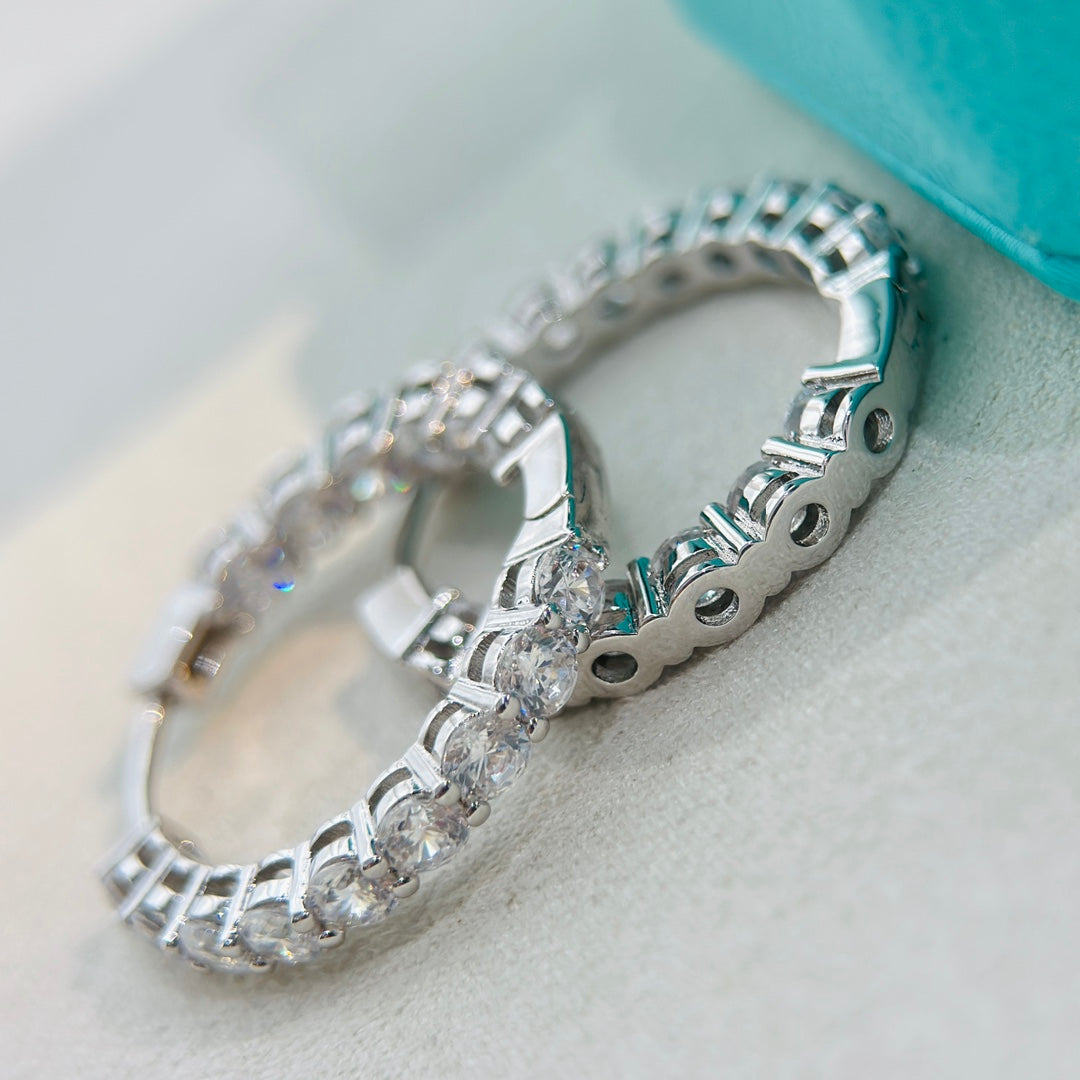 Tiffany Hoop Diamonds 18K Gold Earrings
