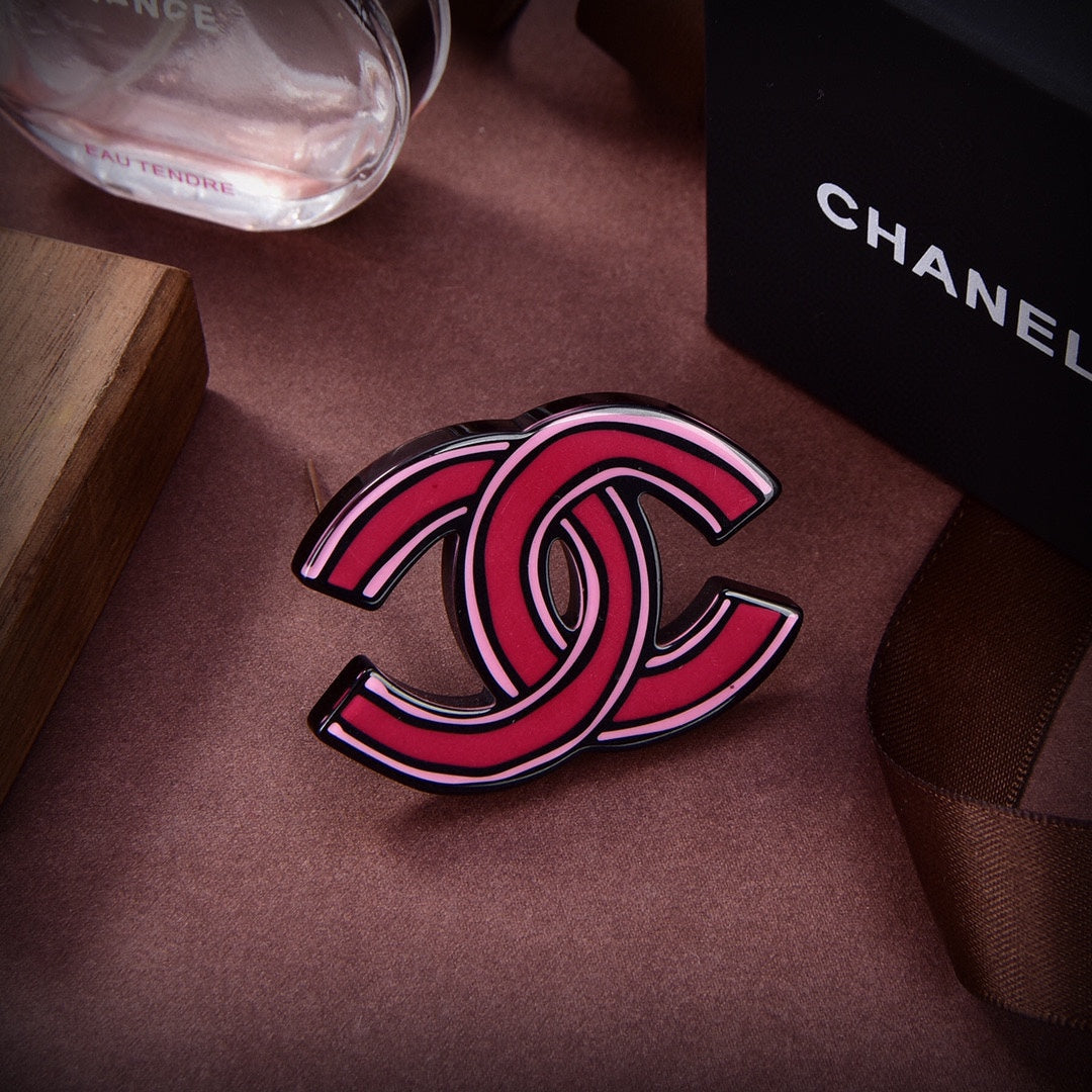 Chanel Pink 18K Gold Brooch
