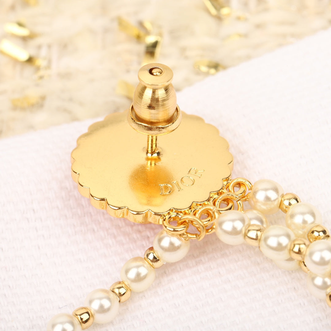 Dior Petit Tassel 18K Gold Earrings