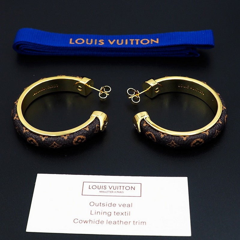 Louis Vuitton Signature 18K Gold Earrings