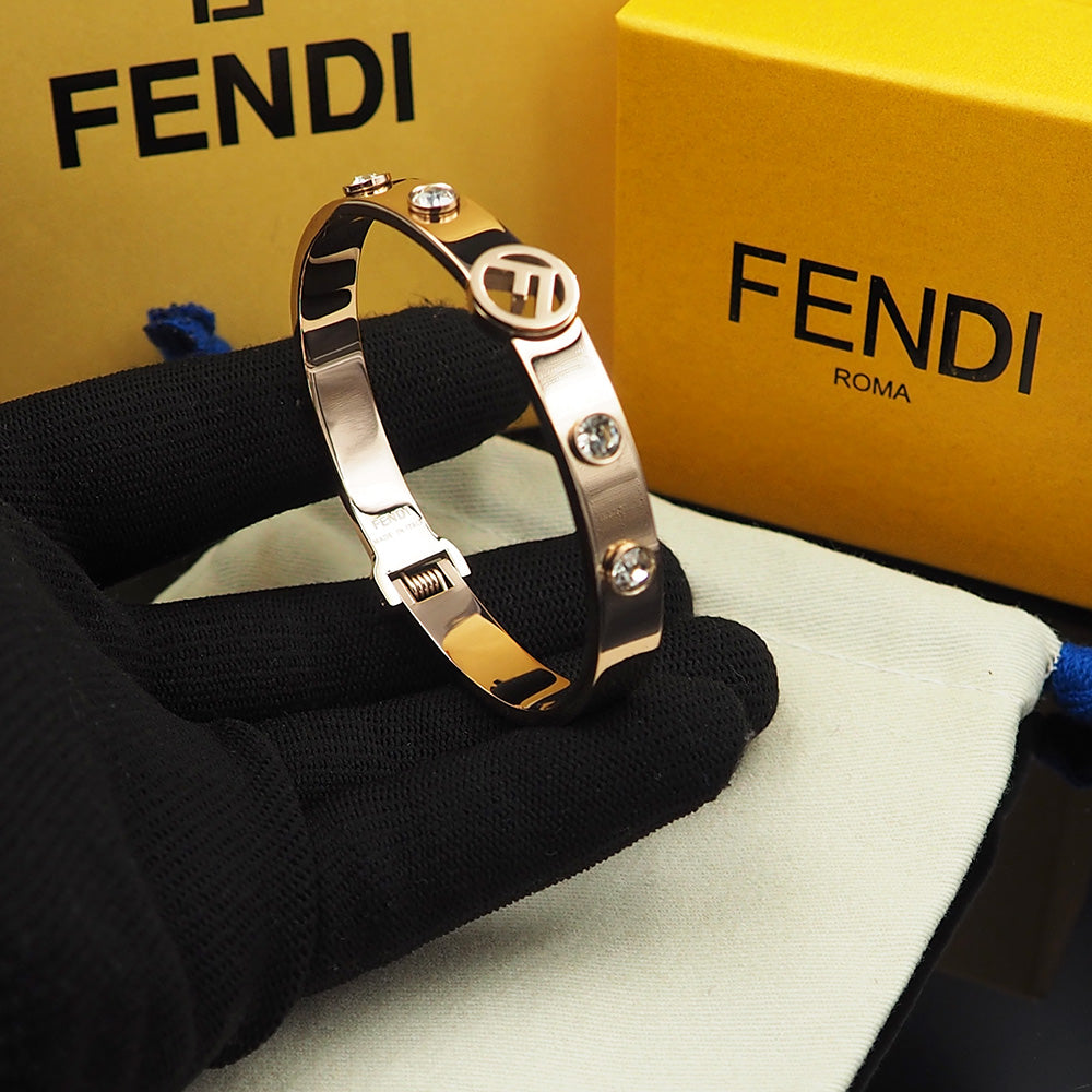 Fendi Is Crystals 18K Gold Bracelet