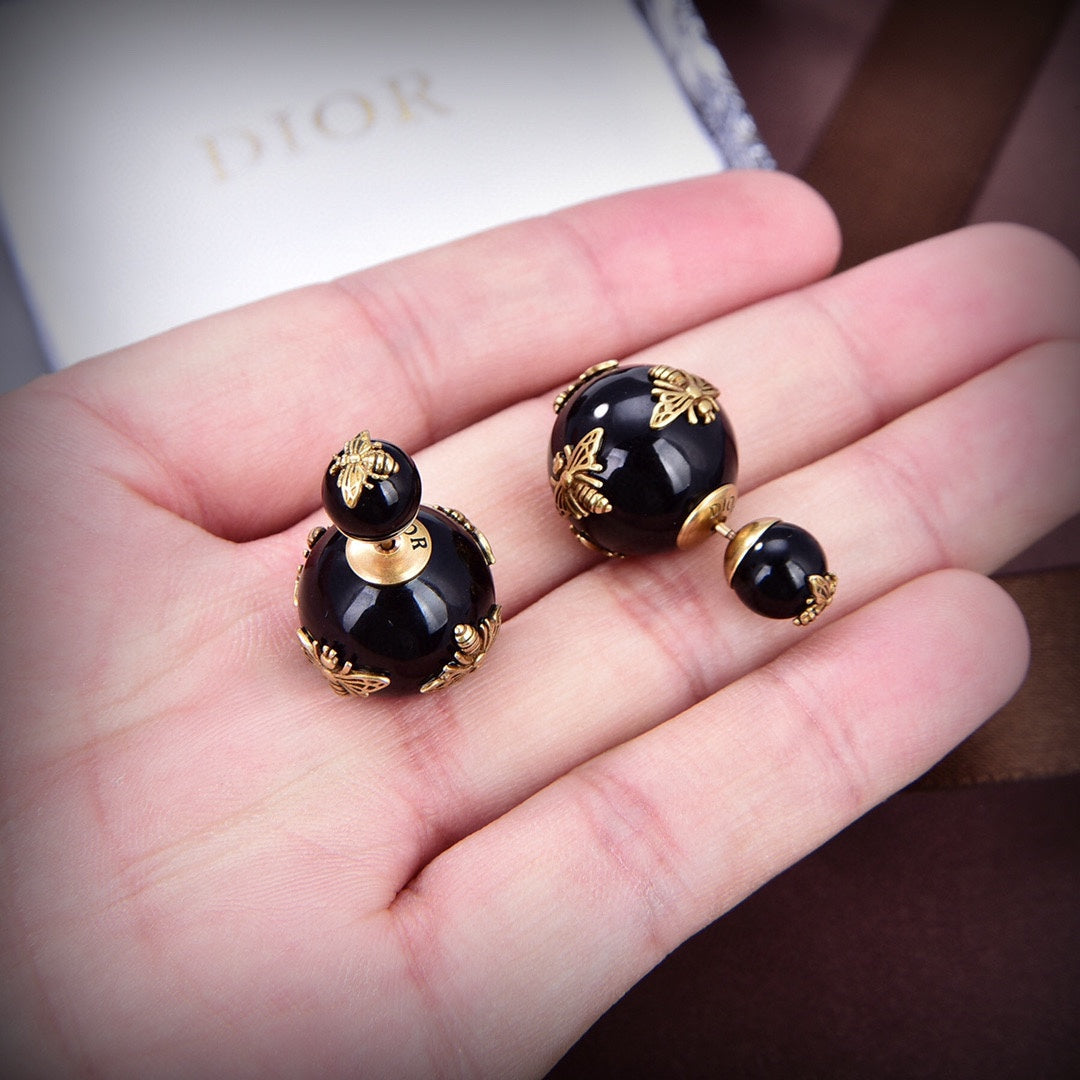 Dior Tribales Black 18K Gold Earrings