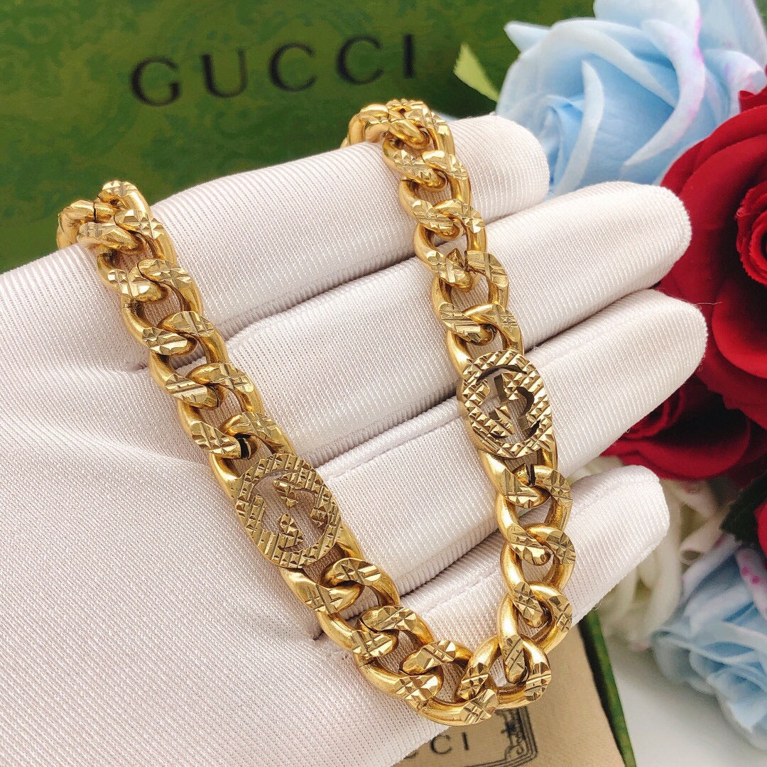 Gucci Double Chain 18K Gold Bracelet