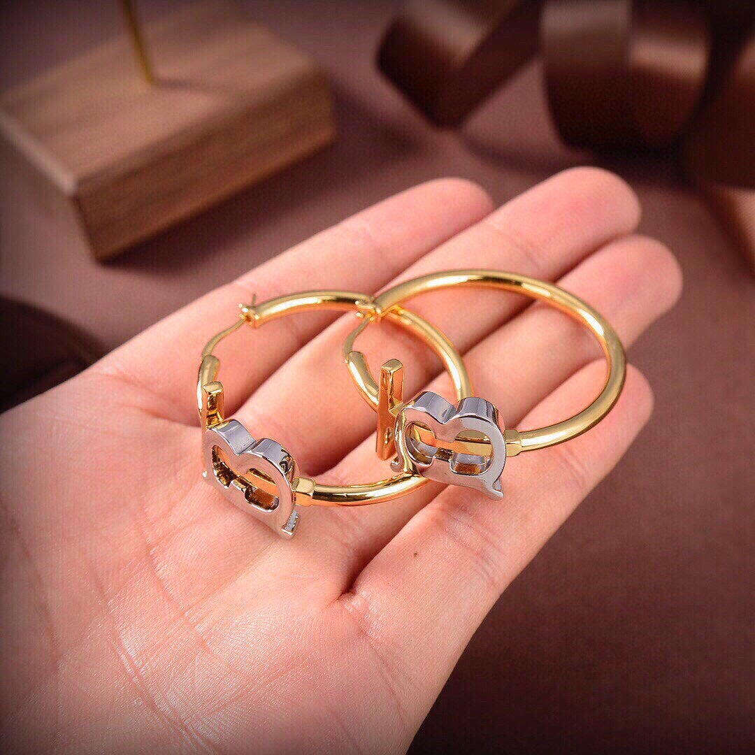 Balenciaga 18K Gold Earrings