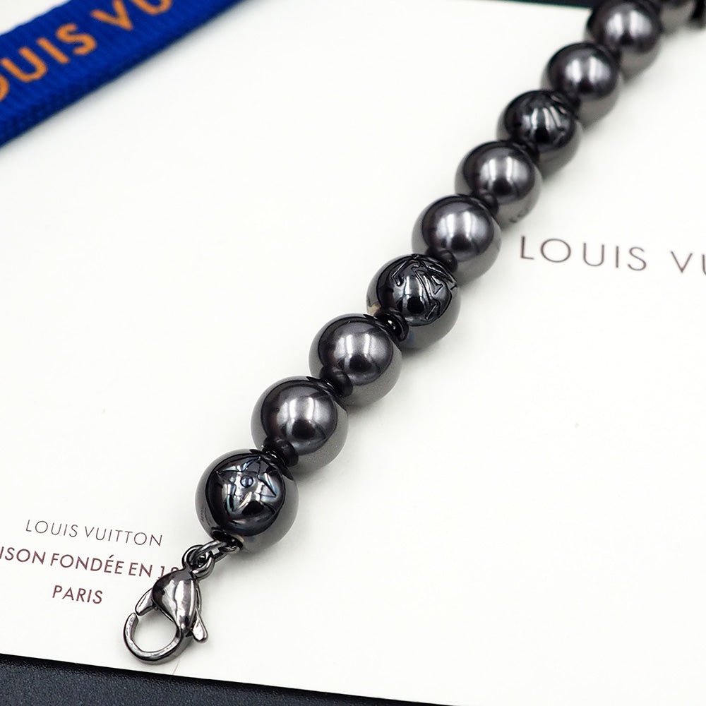 Louis Vuitton Monogram Pearls 18K Gold Bracelet