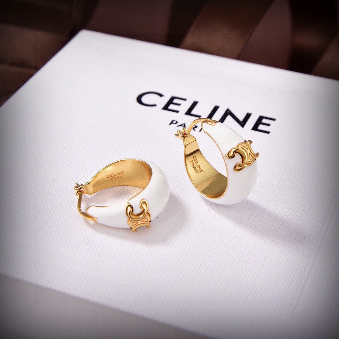 Celine Pearl 18K Gold Earrings