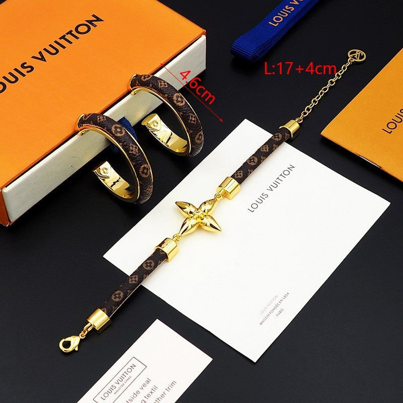 Louis Vuitton Signature 18K Gold Earrings