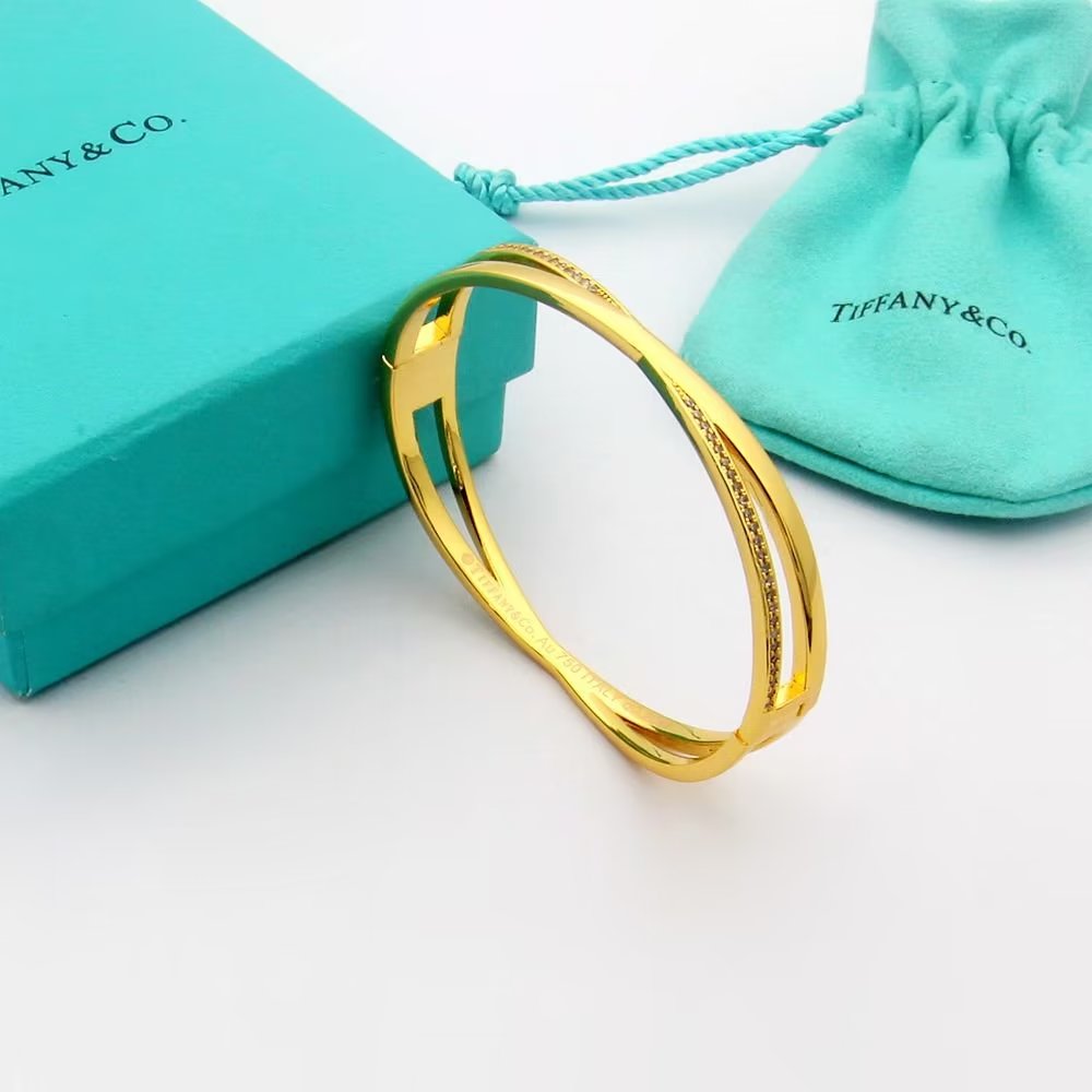 Tiffany Atlas x Narrow Hinged Bangle 18K Gold Bracelet