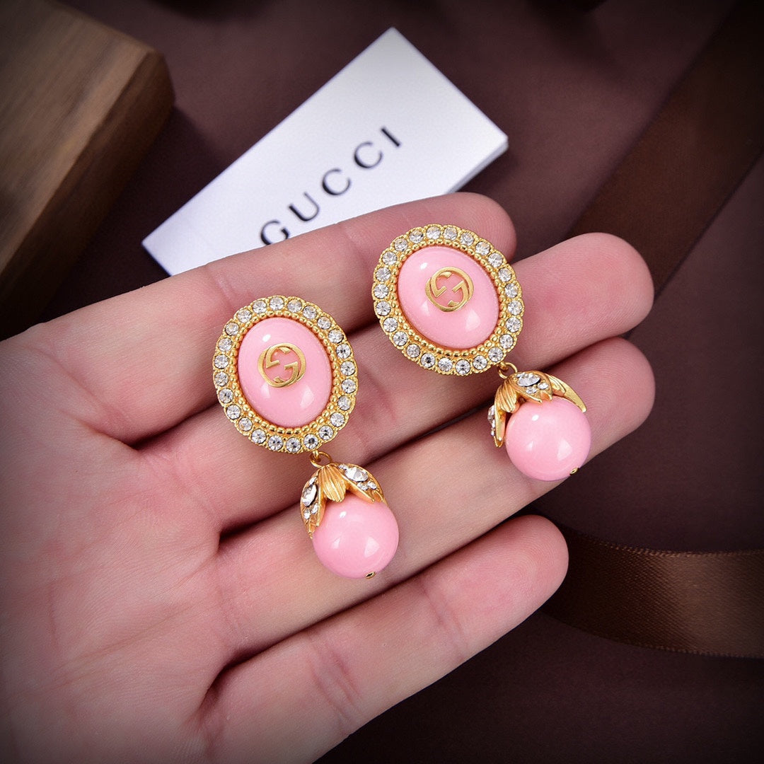 Gucci Double Pearl 18K Gold Earrings