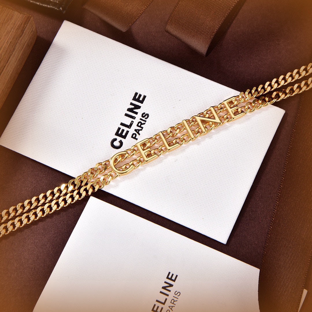 Celine Gourmette 18K Gold Necklace
