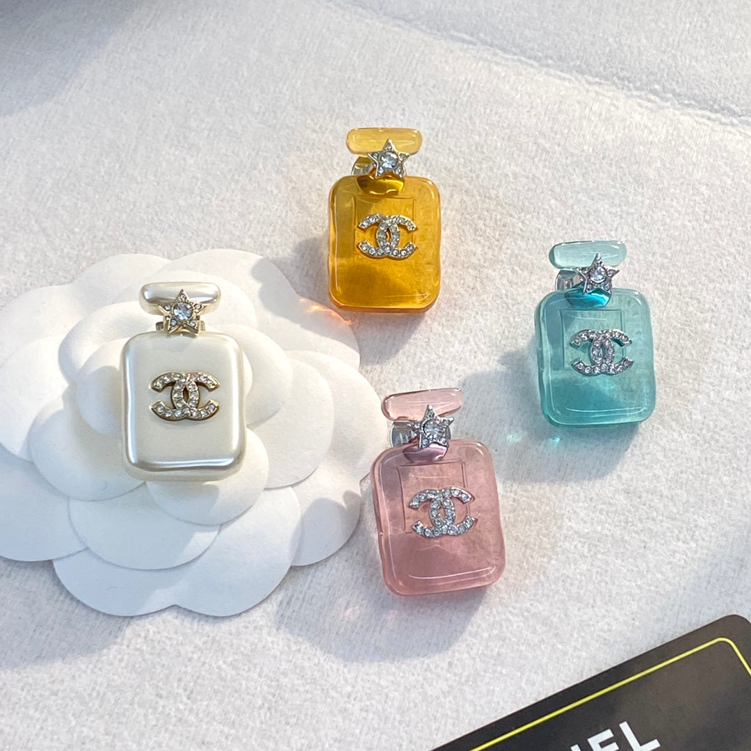 Chanel Perfume Color Bottle 18K Gold Brooch