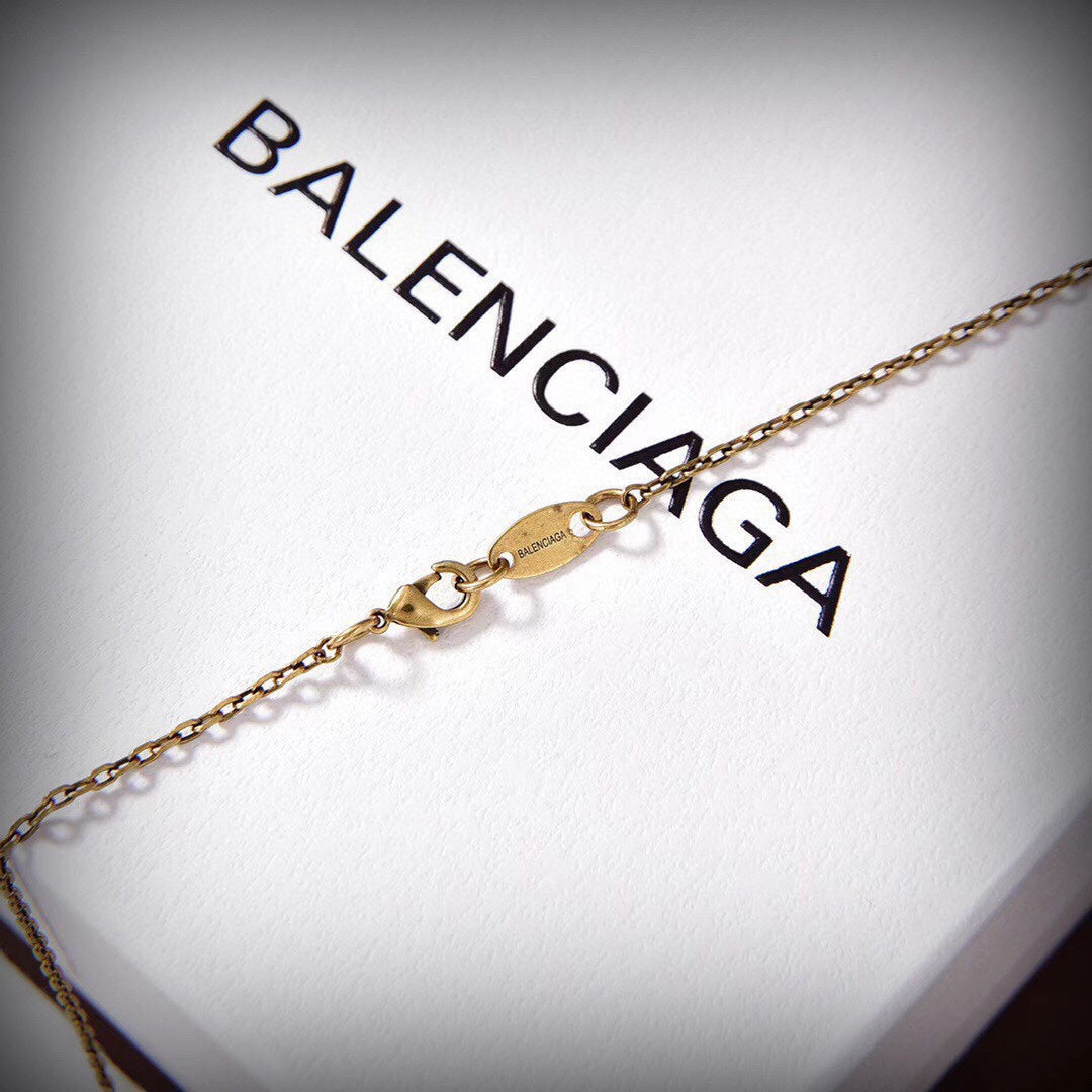 Balenciaga Hourglass Bag 18K Gold Necklace