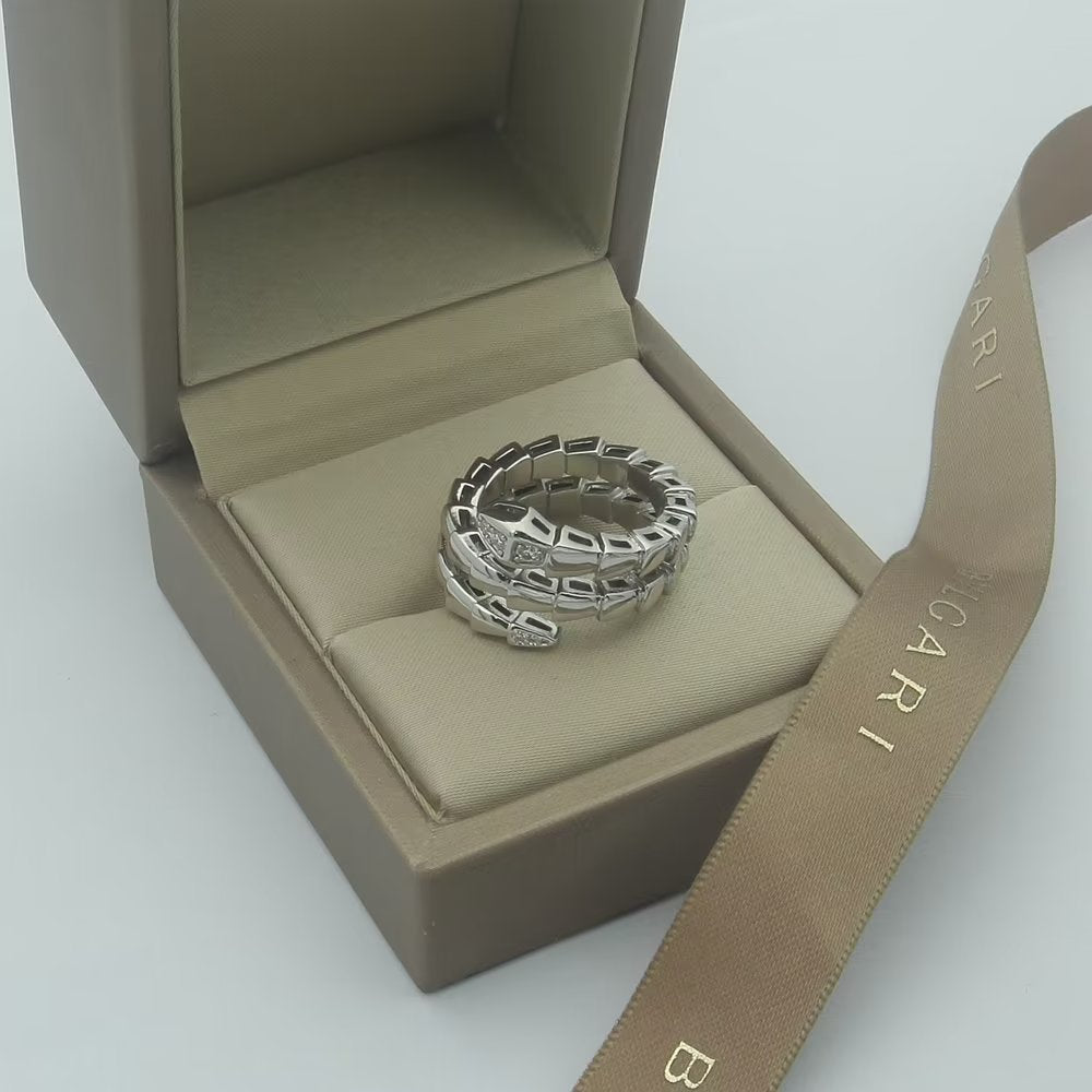 Bvlgari Serpenti Viper Demi Diamond 18K Gold Ring