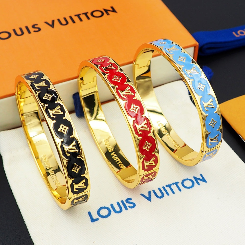 Louis Vuitton Color Monogram 18K Gold Bracelet
