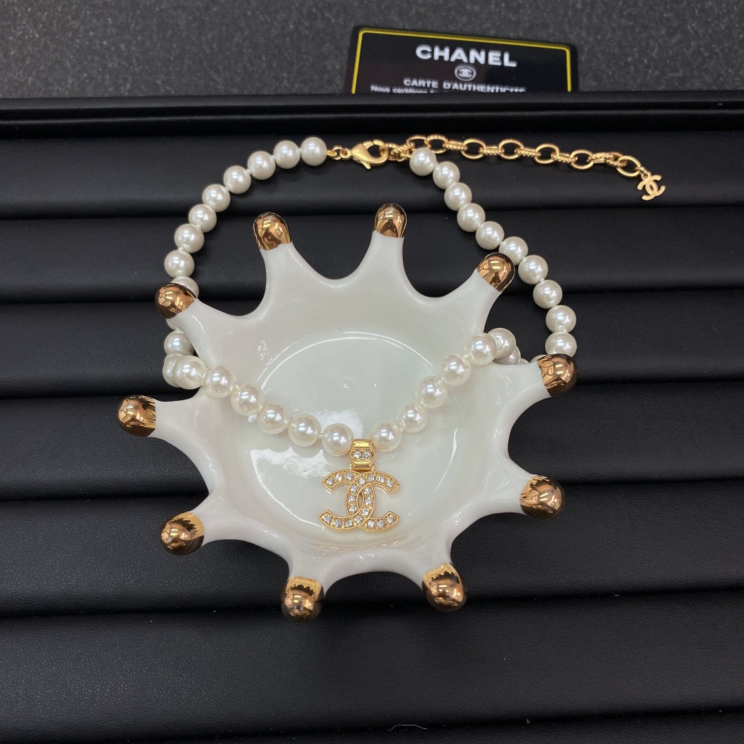 Chanel Pearl Chain 18K Gold Necklace