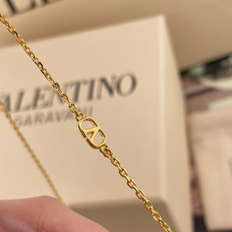 VLogo Red Cherry Gold 18K Gold Necklace
